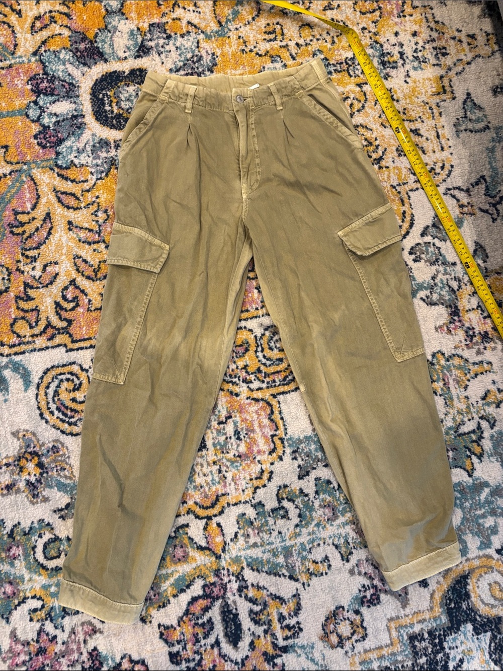 free people distressed pants with button ankles